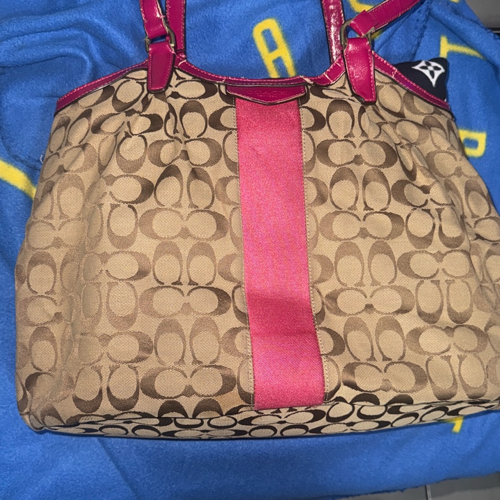 Coach Purse Pink And Brown